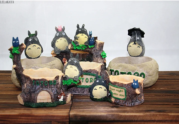 1 шт. аниме экшн фигурка каучуковый цветочный горшок мультяшный креативный милый