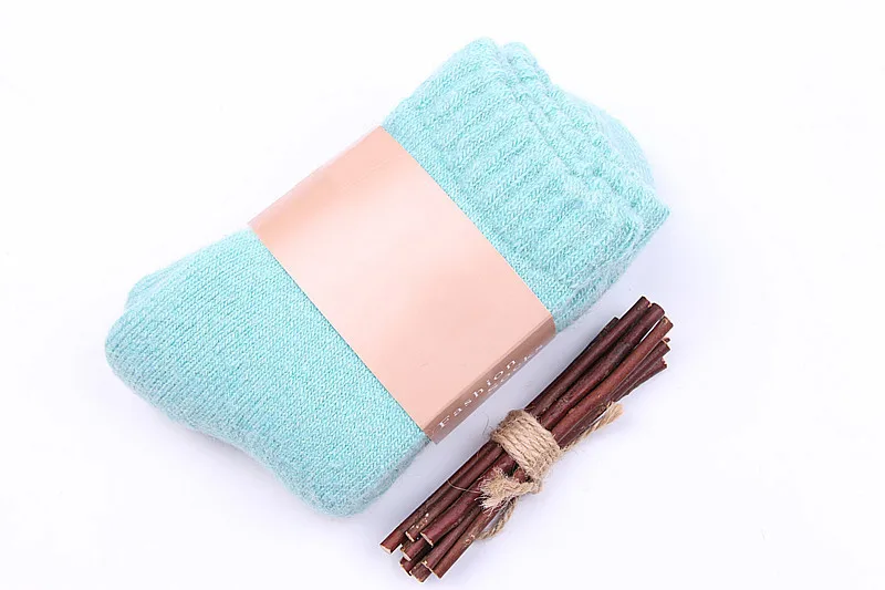 Green for Women Jeseca осень зима толстые теплые носки для женщин/мужчин толстые теплые шерстяные зимние носки бесшовные кашемировые носки для сна - Цвет: Green for Women