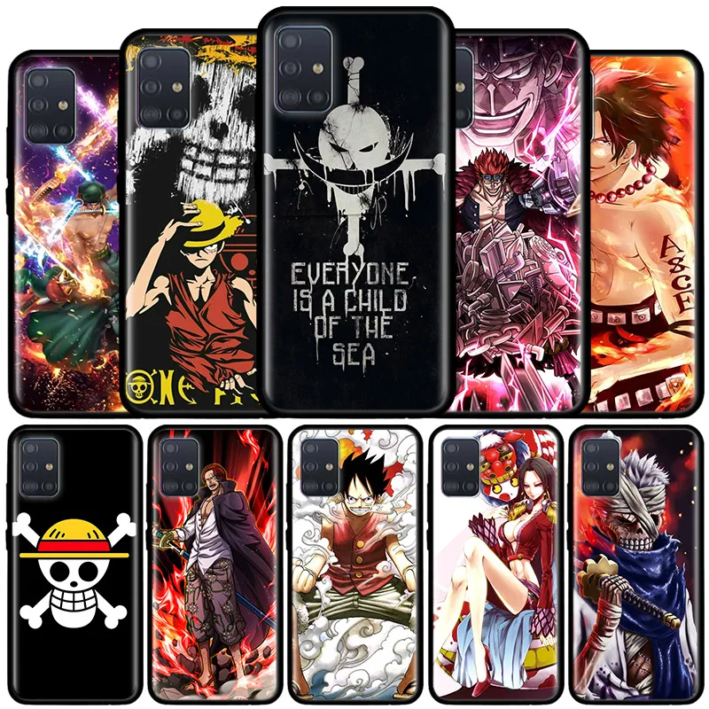 One Piece Anime Luffy Case for Samsung Galaxy A71 A51 5G A21s M31 M30s A91 A41 A31 A21 A11 M51 M21 Funda Capa Silicone Covers | Мобильные
