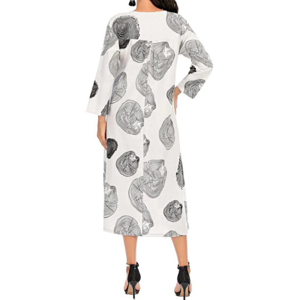

Women Summer Long Maxi Dress Bohemian Beach Casual Cotton Linen Loose Party Vintage Dresses Plus Size Sundress 5XL Vestidos