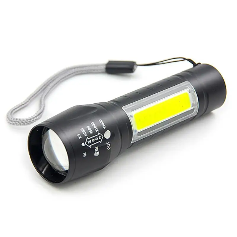 

Portable Mini COB LED USB Rechargeable Zoomable Flashlight Torch Lamp