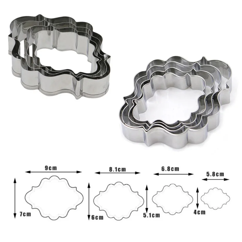 4 шт./компл. Свадебные Farme печенье набор из быстрорежущей инструментальной стали