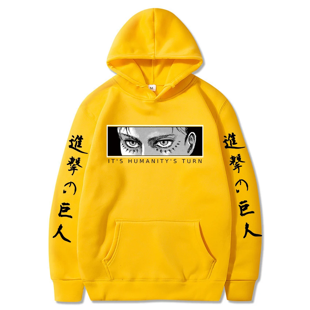 

Attack on Titan Eyes Hoodies Printed Long Sleeves Casual Men/women Sweatshirt Hoodies Anime Men Women Unisex Hoodie Tops