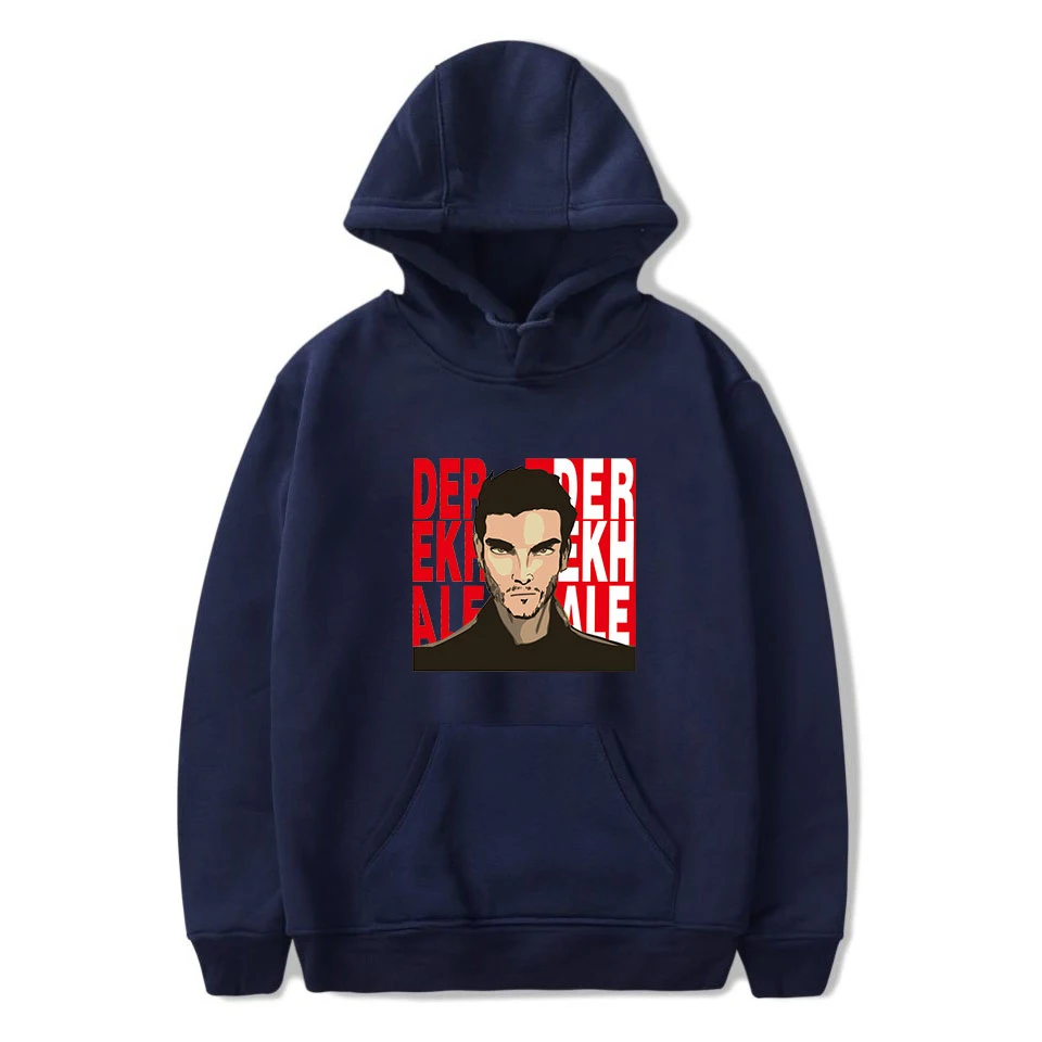 Derek hale толстовки для мужчин Новое поступление Толстовка Harajuku с капюшоном Красная толстовка ТВ серия подростковый волк персонаж печати Топы