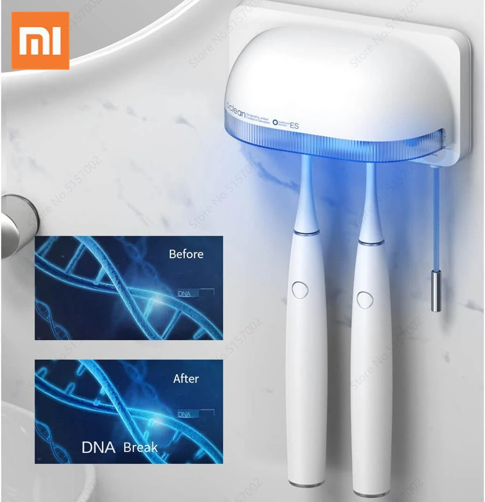 

Держатель для стерилизации зубной щетки Xiaomi Youpin S1, умный стерилизатор зубной щетки UVC, ультрафиолетовая дезинфекция, лампа