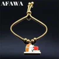 the book was better stainless steel hedgehog chain bracelets gold color animal charm bracelets jewelry pulseras mujer b9511s01