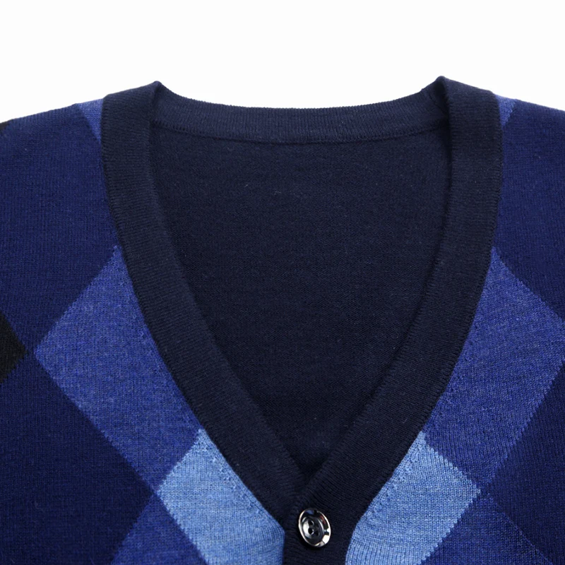 New Fashion Brand 6% Wool Sweaters Mens Cardigan Jumpers Knit V Neck Autumn Patterns Slim Fit Casual Men Clothes