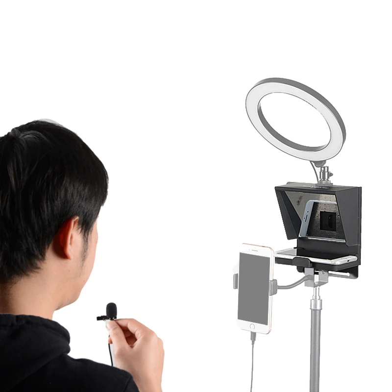 Мини Teleprompter портативный мобильный телепромпер артефакт видео для Samsung iPhone и DSLR