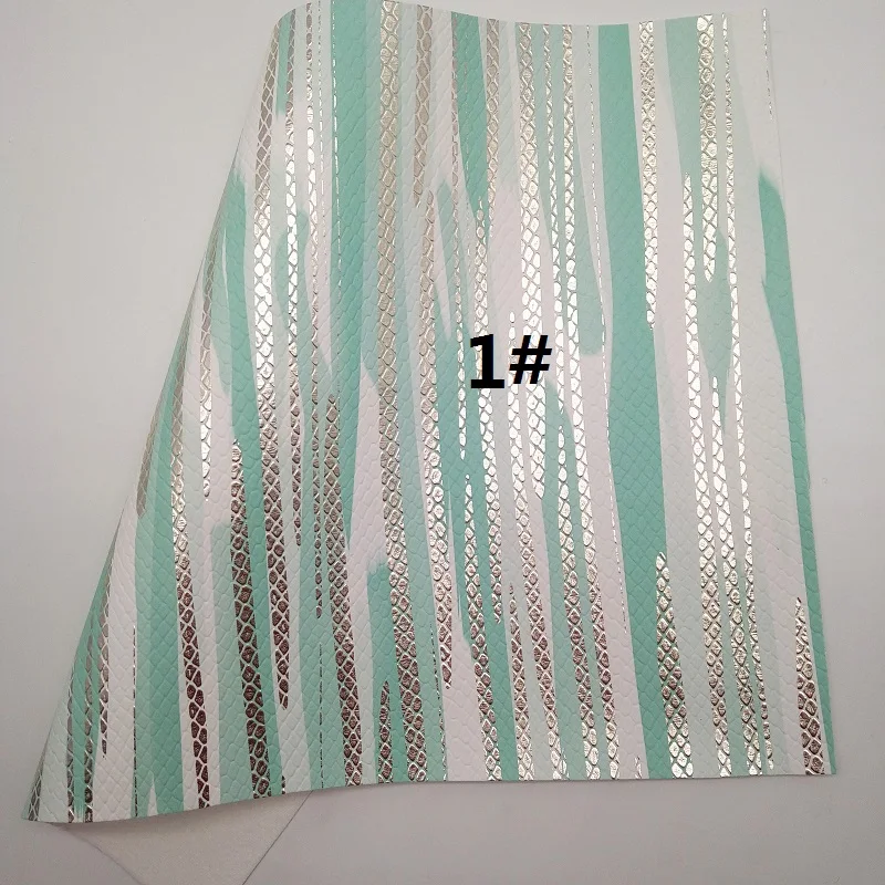 Блестящая ткань синтетическая кожа с металлическим змеиным узором перекрестные