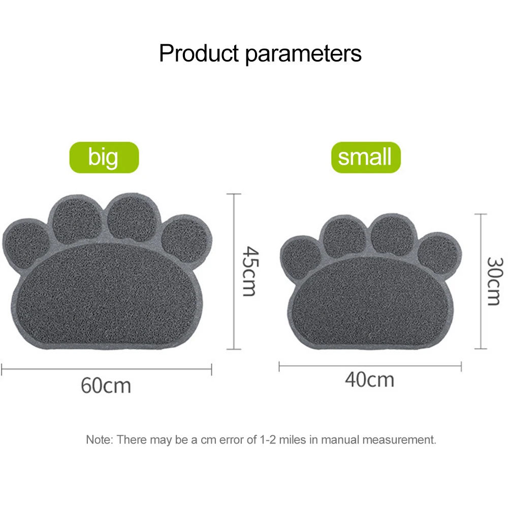 

KIMI Paw Print Pad Dog Waterproof Cat Litter Mat Multiple Colors Cat Toilet Mat Easy Cleaning Mat Feeder For Home Pet Supplies