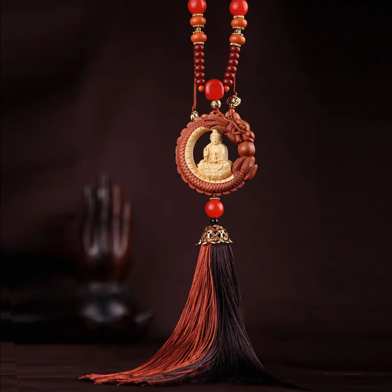 Автомобильный брелок с инкрустацией из бокса ювелирная бутылка дракона подвеска