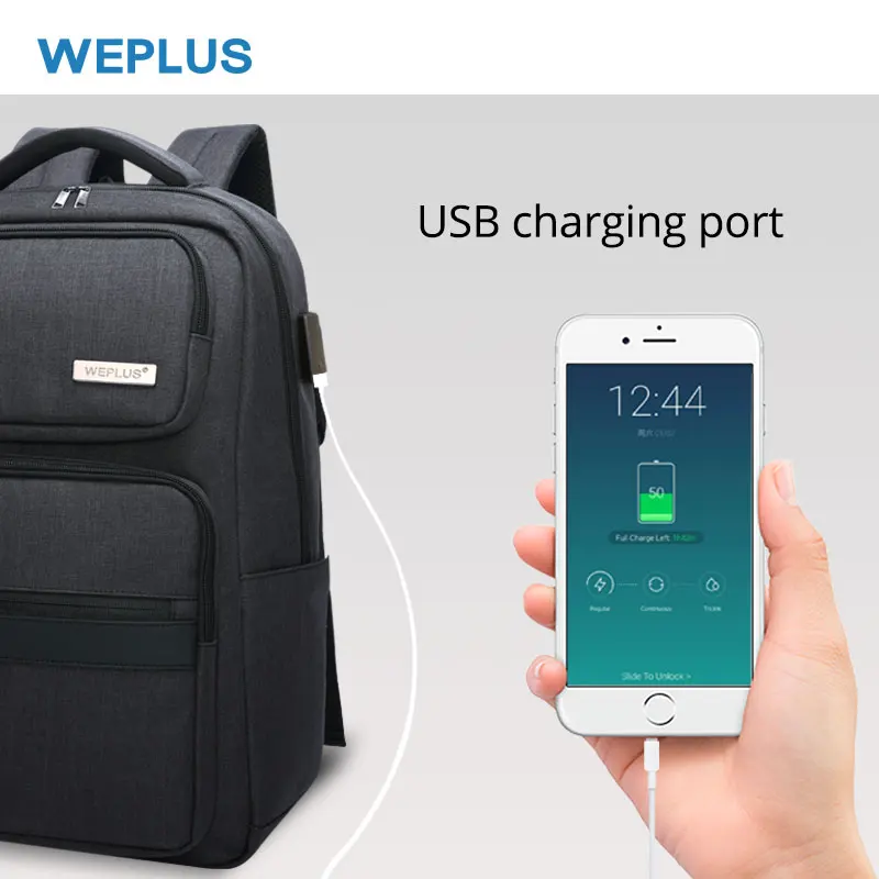 WEPLUS 15 6-дюймовый рюкзак для ноутбука мужские рюкзаки подростков повседневные