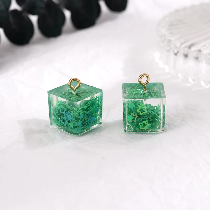 16 мм 6 шт./упак. квадратная фруктовая медведь звезда жемчужные шармы из полимера в