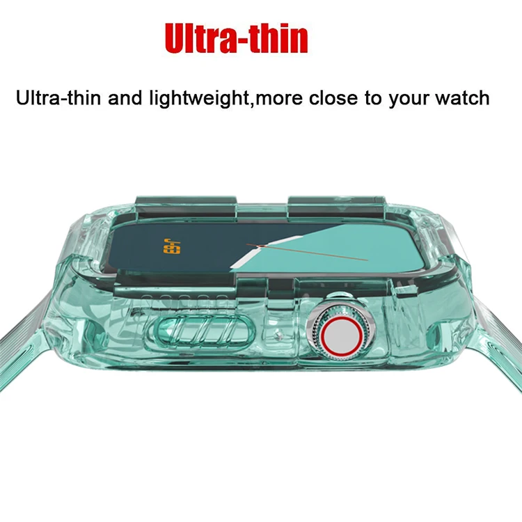 

silicone watches strap for apple 38m 40mm 42mm 44mm transparent watch band for iwatch 5 4 3 38mm 42mm bands watchband sport loop