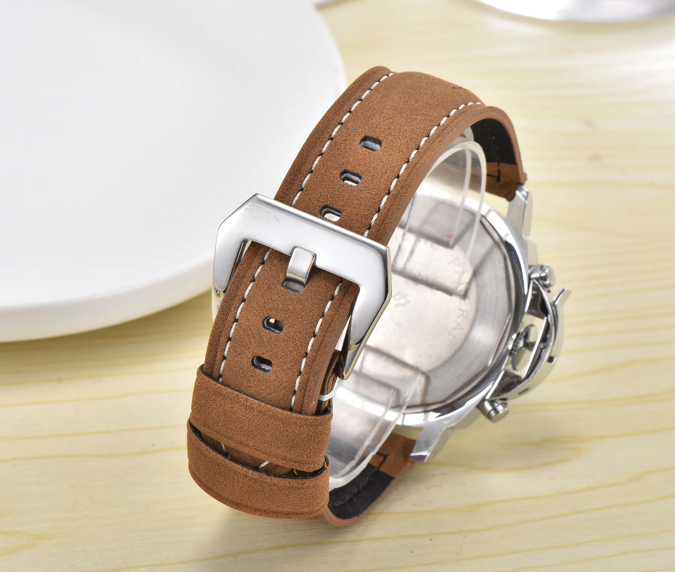 

Men's Watch Luxury Brand LUMINOR High Quality GMT Quartz Wristwatch Sport Relogio Masculino 44mm Dial Diamete Men Quartz Watch