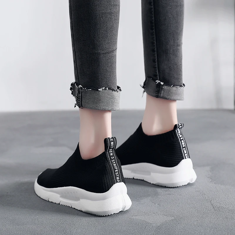 Tenis Feminino Tenis Mujer 2020 Women Tennis Shoes slip on black red Female Trainer Chaussure Femme Students Tennis Flat Sneaker