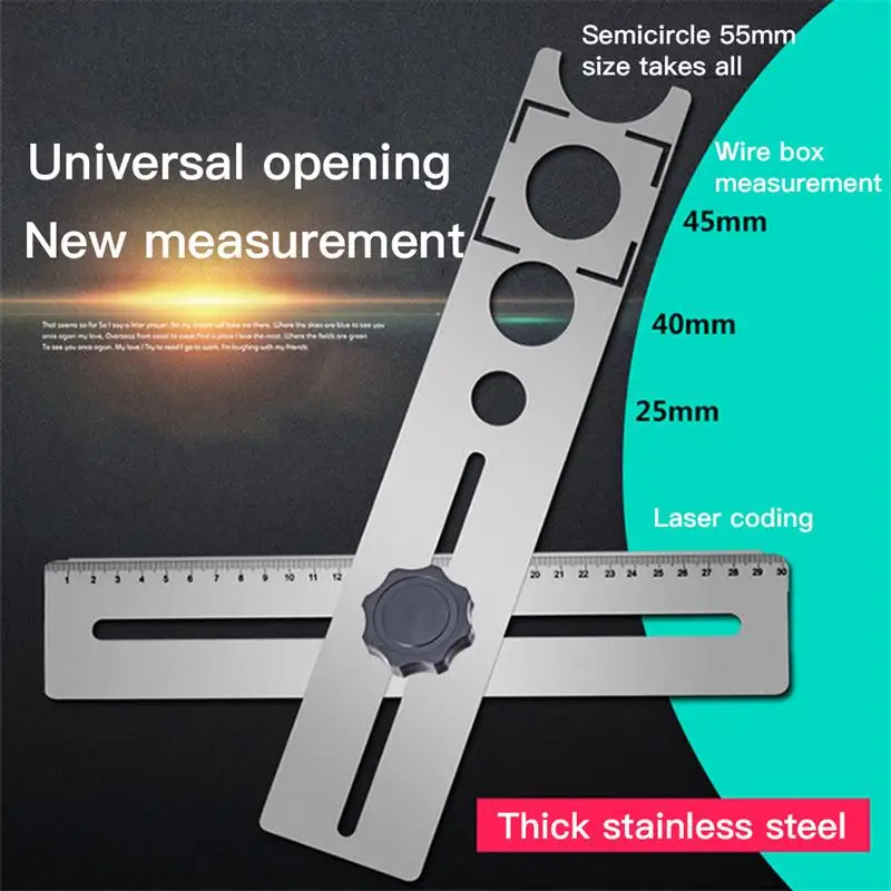 

Tile Hole Locator With High Precision, Laser Engraving Accurate Flexible Punching Hand Tool Durable Stainless Steel Hole Locator