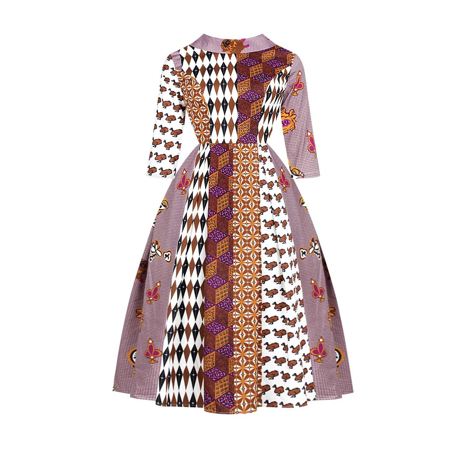 

African Clothes Pleated Midi Dress Dashiki Ladies Short Sleeve Ankara Africa Dress Elegant African Dresses For Women