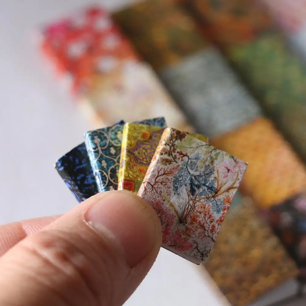 

Миниатюрные аксессуары для кукольного домика 1:12, 4 шт., винтажный блокнот, миниатюрный домик, фотореквизит для живописной съемки