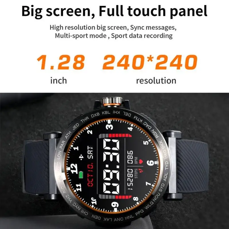 

Smart Band IP68 Waterproof Smart Watch Full Screen Touch Men Women Clock Heart Rate Monitor Smartwatch Fitness Tracker Bracelet