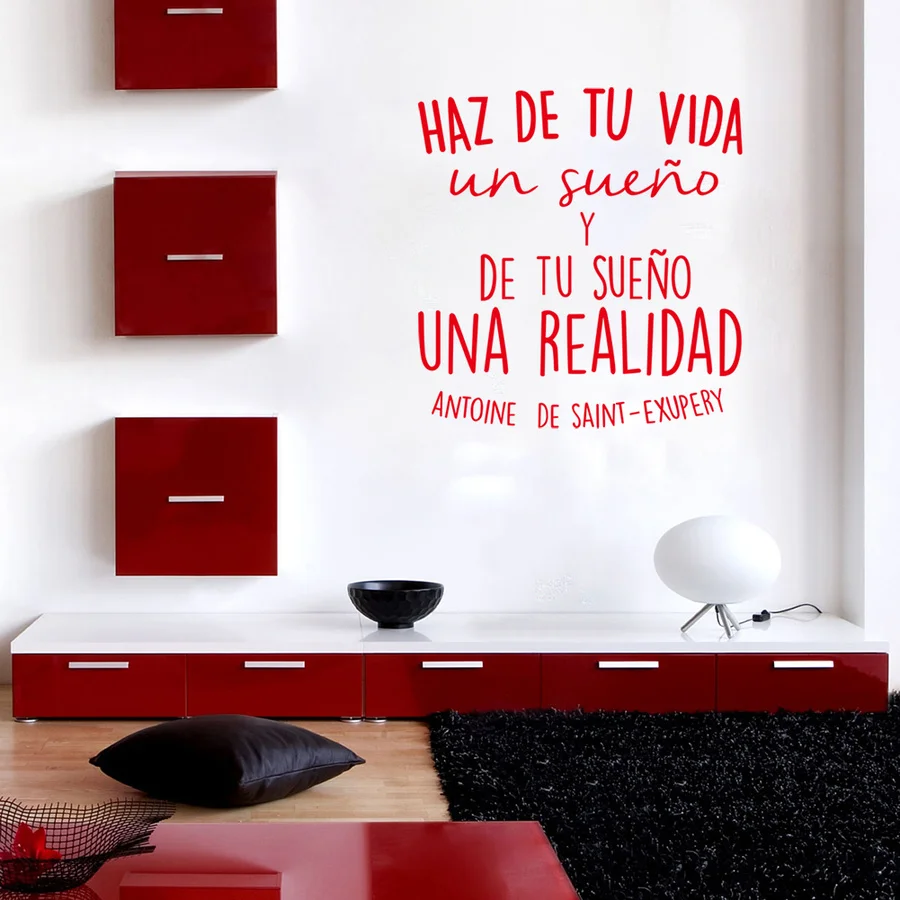

Wall Decal Hot Spanish Motivational Quotes Haz De Tu Vida Un Wall Stickers Home Decor