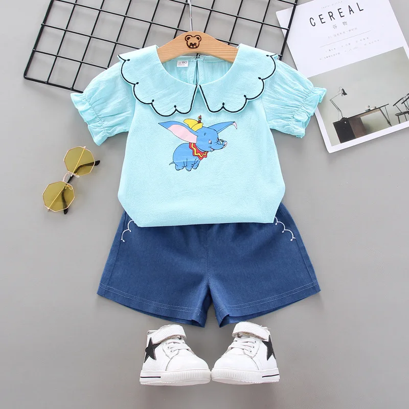 Baby girls clothing sets summer newborn cotton fashion tops+bib shorts 2pcs tracksuits for bebe boys toddler jogging suits 2020 | Детская