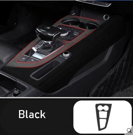 B BLACK Замшевая Кожа Авто Крышка редукторов для Audi A4 B9 автомобильные аксессуары - Название цвета: B BLACK