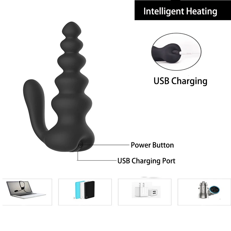 Силиконовая Анальная пробка бесшумная женская мастурбация 10 частот вибрация