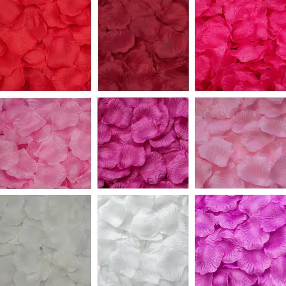 Оптовая продажа Свадебные лепестки роз 100 шт./лот украшения из полиэстера