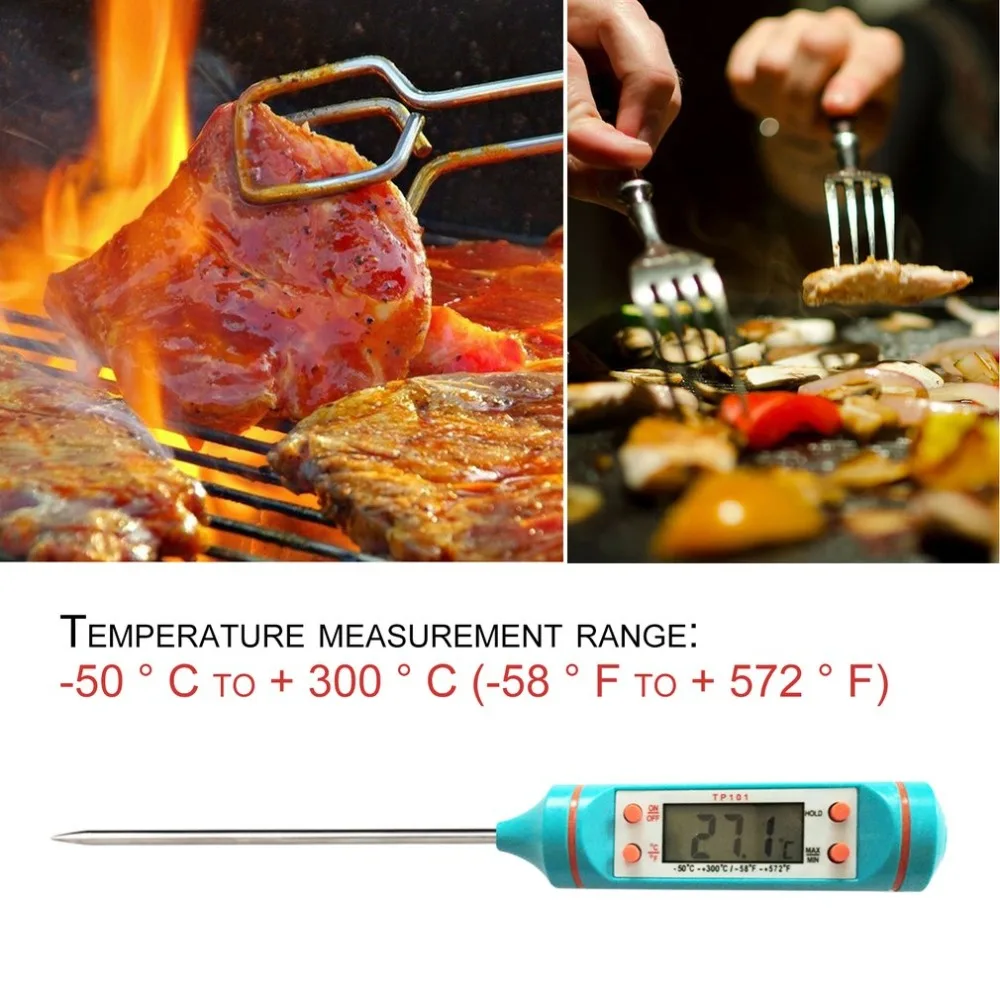 Термометр TP101 из нержавеющей стали для приготовления пищи и мяса кухонный прибор