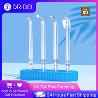 dr bei oral irrigator cleaning replacement 4 kinds for f3 gf3 dental punch nozzles 2 pcs included tongue scraper deep cleaning