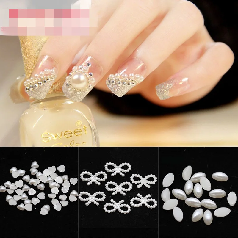 Полужемчужины из АБС-пластика Скрапбукинг с плоской задней стороной бусины в