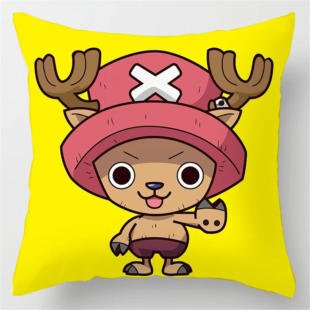 

Tony Chopper Print Cushion Cover Short Plush Pillow Covers 3D Anime Throw Pillow Case Sofa Home Decor Polyester Pillowcase