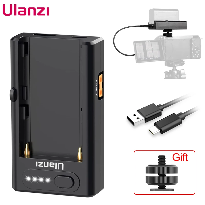 

ULANZI NP-F550/F750/F950 NPF Battery Charger PD Fast Charging Video Light YN300Air II DSLR Camera Adapter for Sony CCD-RV100