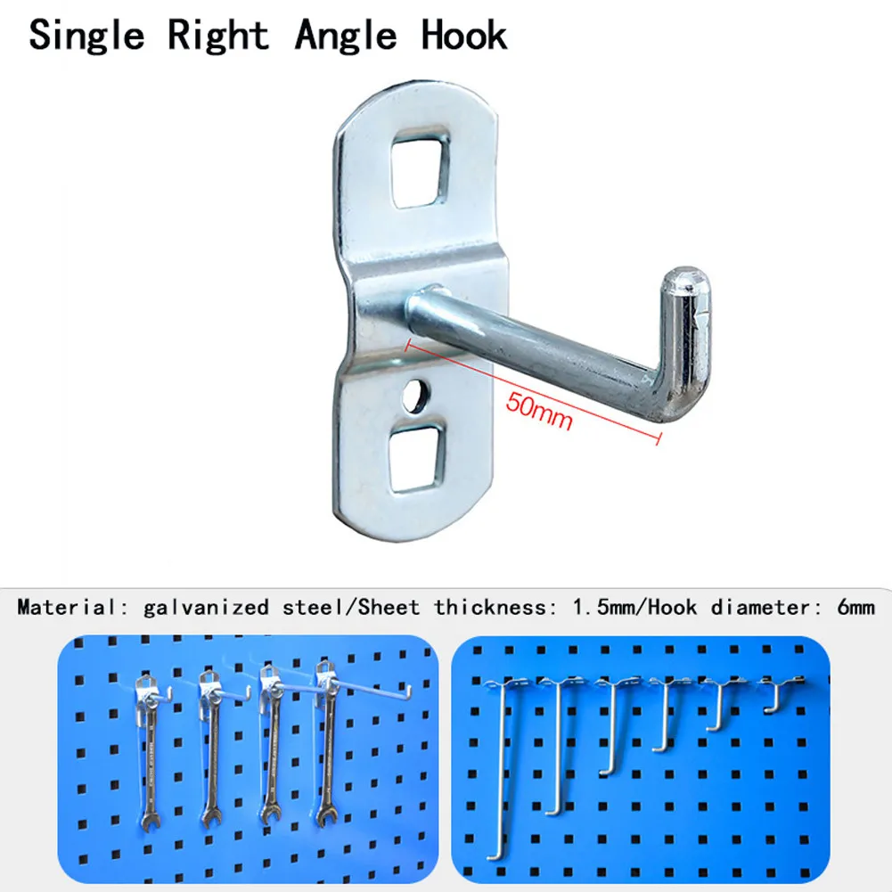 

Wall-Mounted Hole Board Hook Hardware Tool Storage Rack Display Rack Hanger Holder Organizer Butler For Shop Home Bathroom