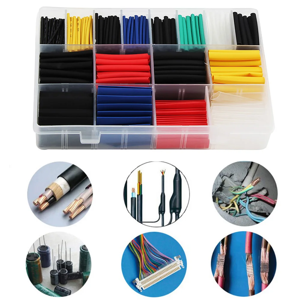580 шт домашние защитные Ассорти оплетки аксессуары термоусадочная трубка