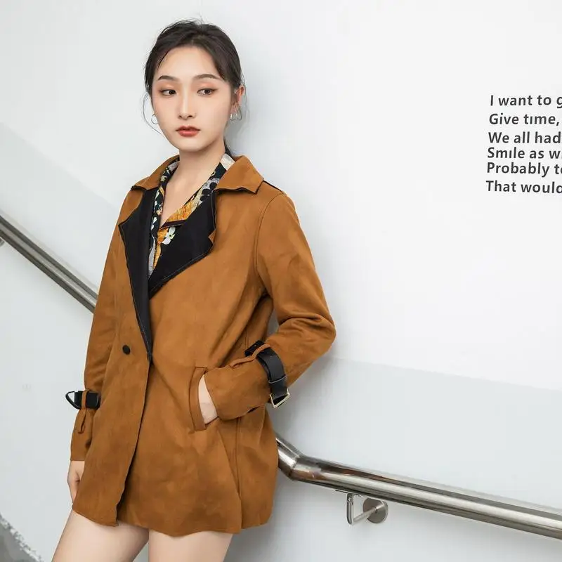 

/ Zaoye Zaooye 2021 spring women's new loose windbreaker women's coat camel 8528