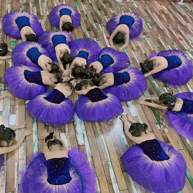 Ruoru Blingbing красное платье для девочек Детский костюм балетное юбка-пачка с