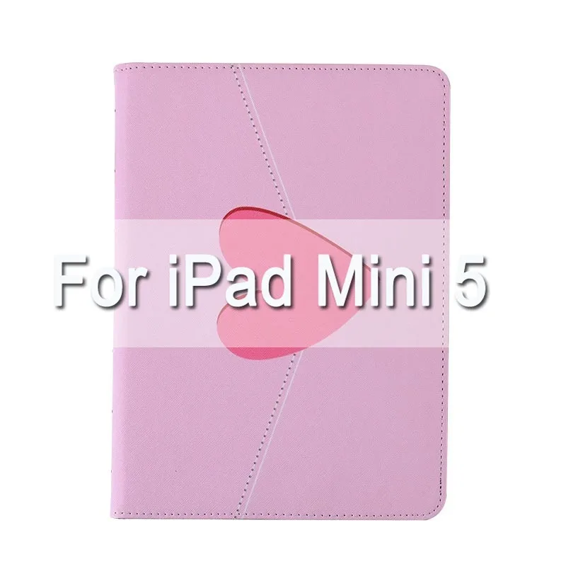 for ipad mini5 Чехол-книжка с магнитной застежкой для iPad Pro 9," 10,5 11 Air Air2 мини, на возраст 1, 2, 3, 4, 5 и розового цвета с сердечком Стиль Tablet крышка чехол для нового iPad 9,7 - Цвет: for ipad mini5