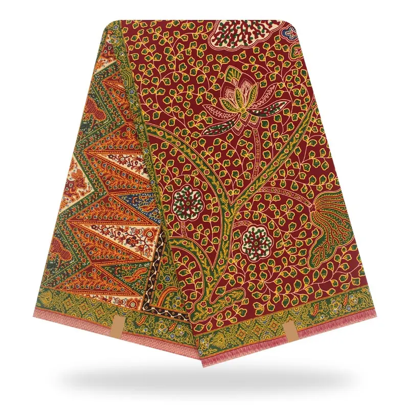 Красивые цветы Анкара африканские принты батик пэчворк настоящий голландский