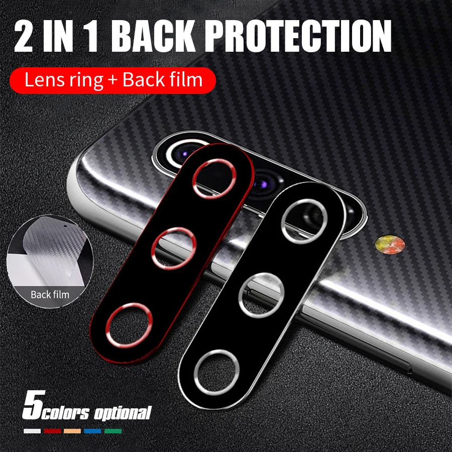 Чехол с металлическим кольцом для объектива камеры 2 в 1 Xiaomi Redmi Note 8 8T 7 6 5 9T K20 Pro Mi 9