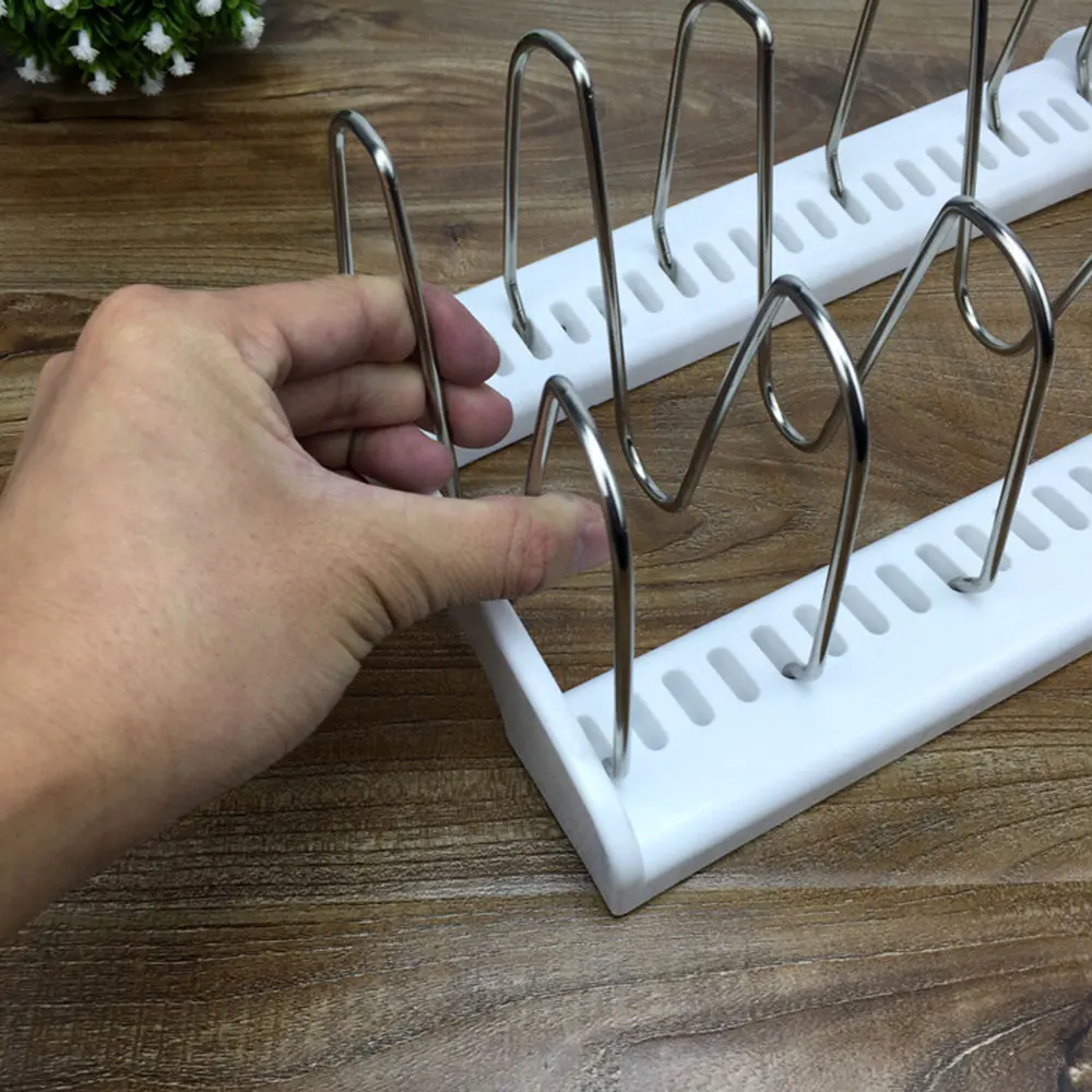 Нержавеющая сталь Регулируемая крышка кастрюли стойки кастрюля и держатель