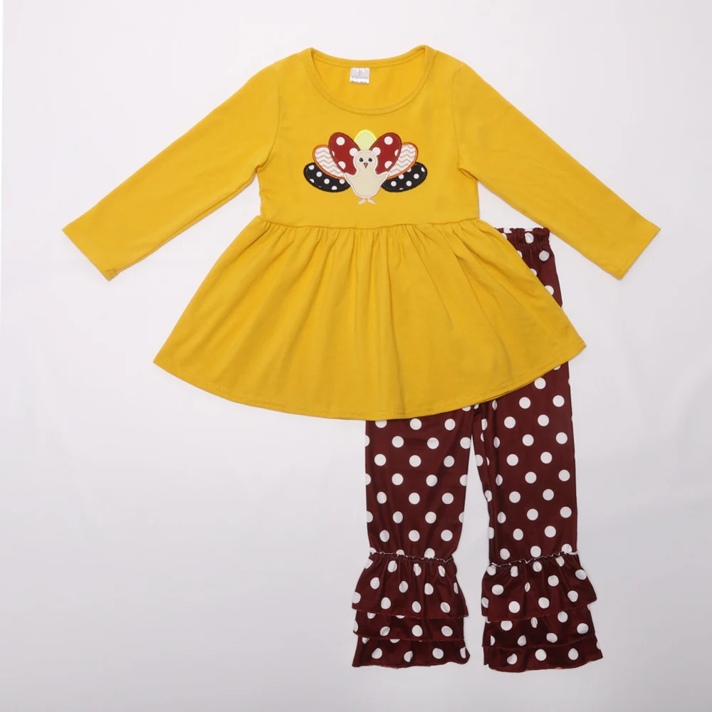 Новое поступление одежда для маленьких девочек на День Благодарения штаны в