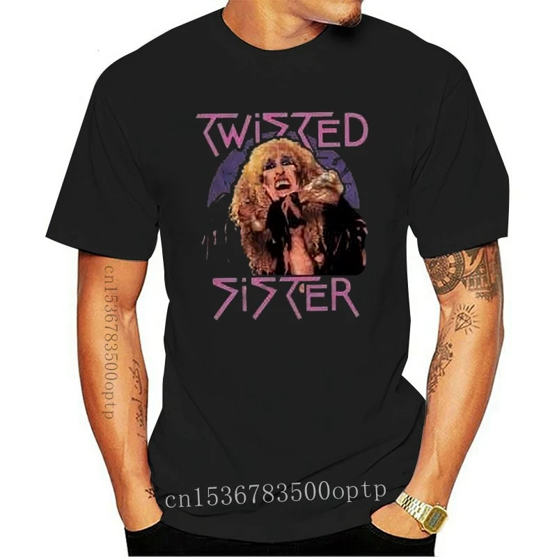 

New 2021 Fashion Men's Twisted Sister Photo Men T Shirt Two Sides Printed women tshirt