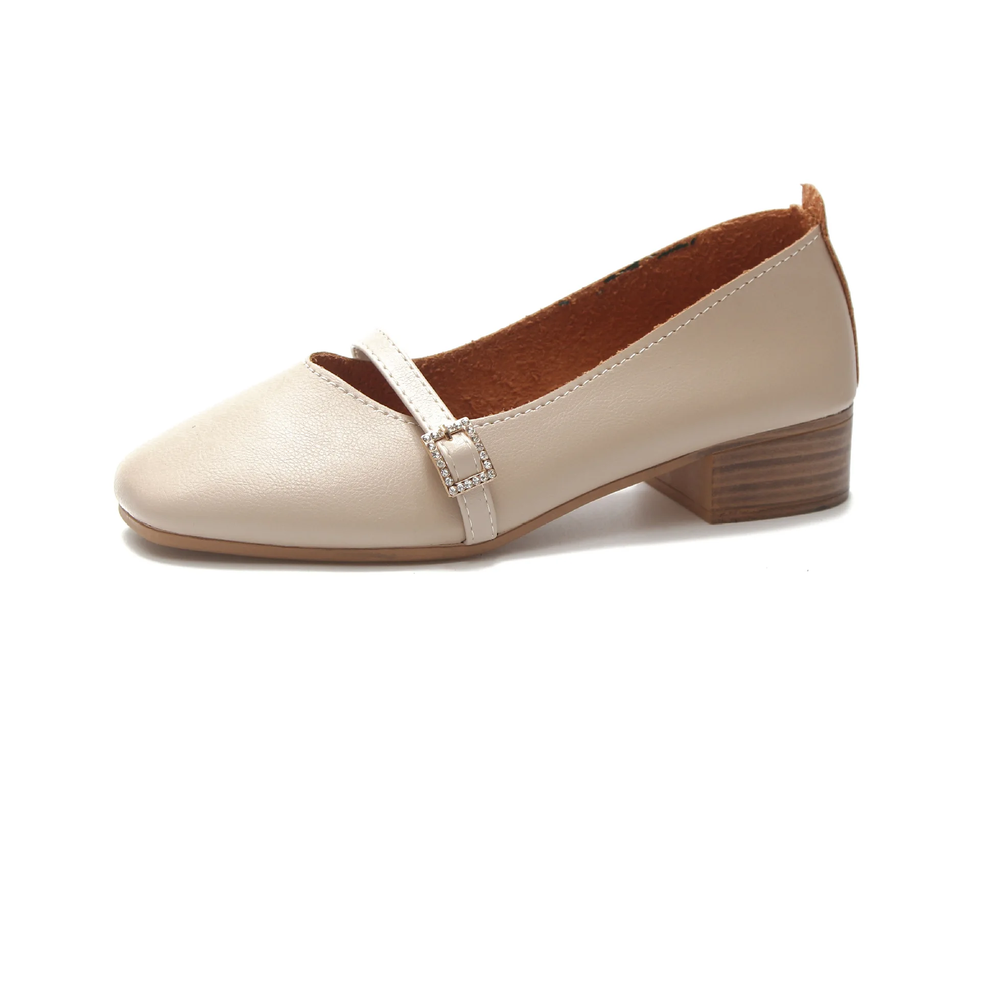 

Square Toe Slip On Retro Women Shoes Gold Heels Chunky Sandals 2021 Branded Pumps Footwear Clogs Wedge Slip-On Lace-Up Block La