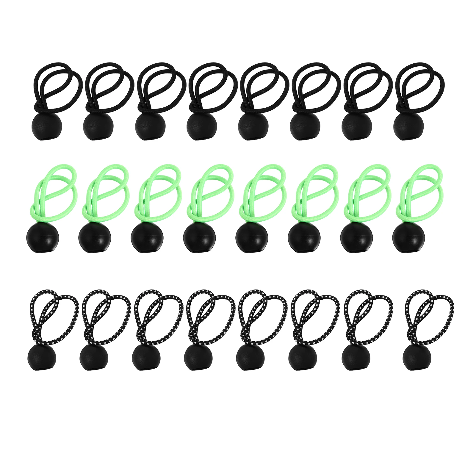 

24pcs Tarpaulin Oxford Rope Elastic Strapping Ball Bungee Cord Outdoor Tent Canopy Tarp Elastic Oxford Rope Tie Tent Accessories