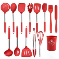 14pcs non stick kitchenware silicone heat resistant kitchen cooking utensils baking tool cooking tool sets