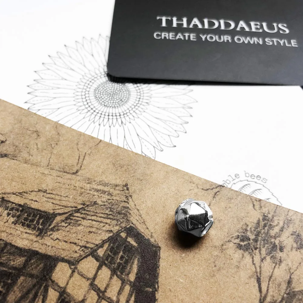 Треугольник бусины серебряные подходит браслеты на запястье в виде ожерелье из