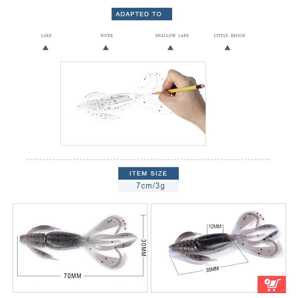 MEREDITH Мягкая приманка для рыбной ловли в соленой воде 7 см/3 г 5 шт./лот | Спорт и