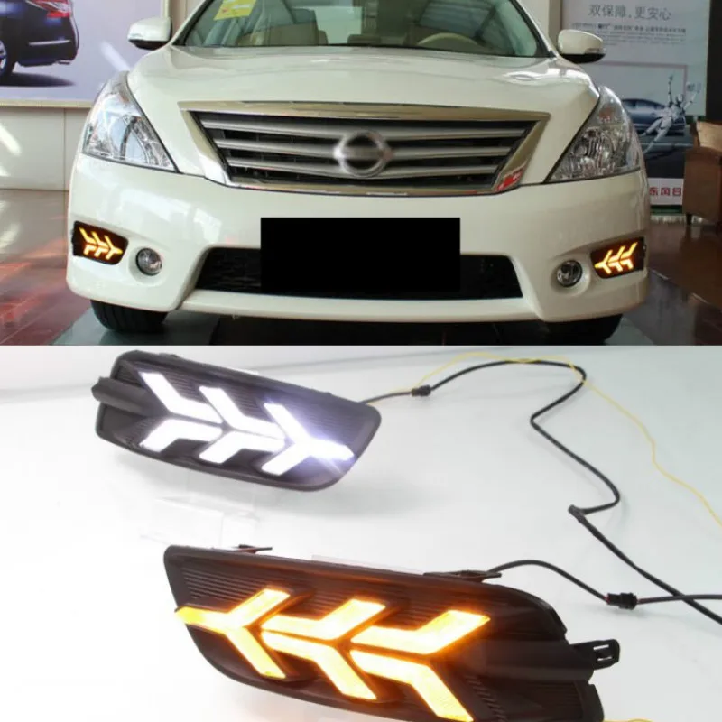 Автомобильные светодиодные ДХО белого цвета для Nissan Altima Teana J32 2011 2012 дневные
